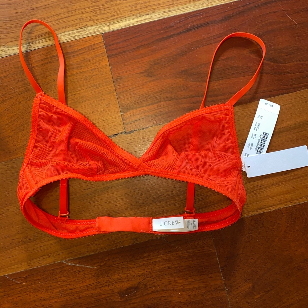 Red J. Crew Bralette